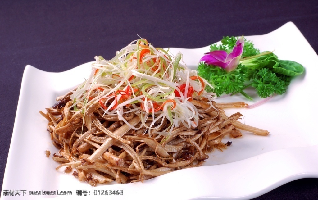 干煸茶树菇 美食 传统美食 餐饮美食 高清菜谱用图