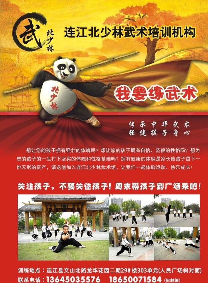 少林武术 dm 宣传单 武术 培训班 传单 dm宣传单 矢量