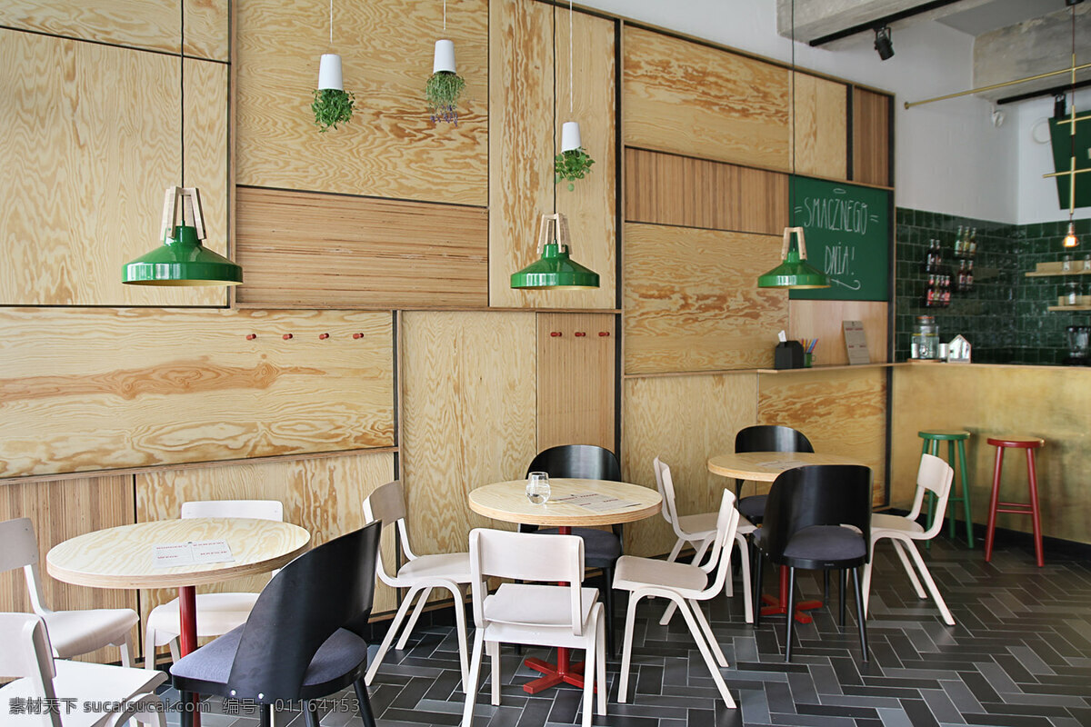 甜品 店 灰色 地板砖 装修 效果图 灰色地板砖 木质墙壁 甜品店 圆形餐桌