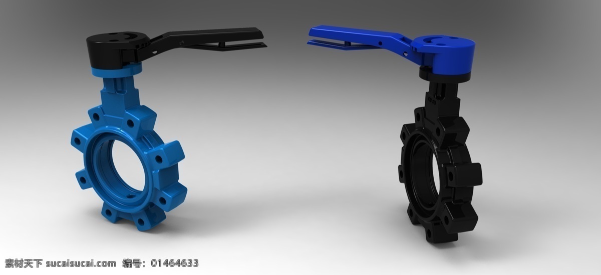 蝶阀免费下载 工具 工业设计 管道 3d模型素材 建筑模型