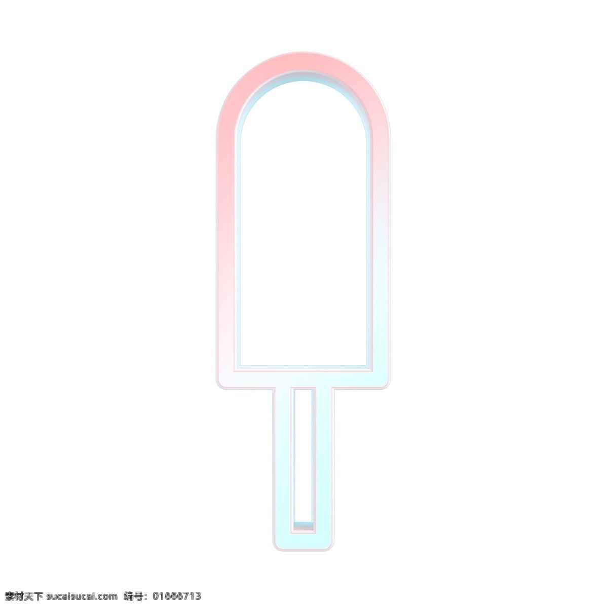 夏日雪糕图标 马卡龙色系 夏季常用图标 立体 青粉色
