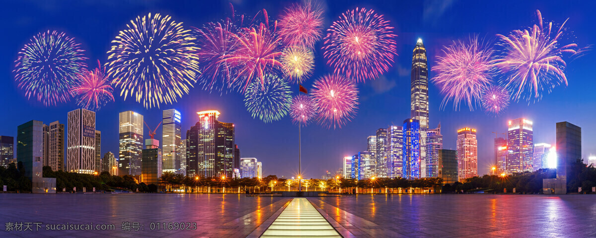 夜景烟火 夜景 烟火 烟花 城市 上海