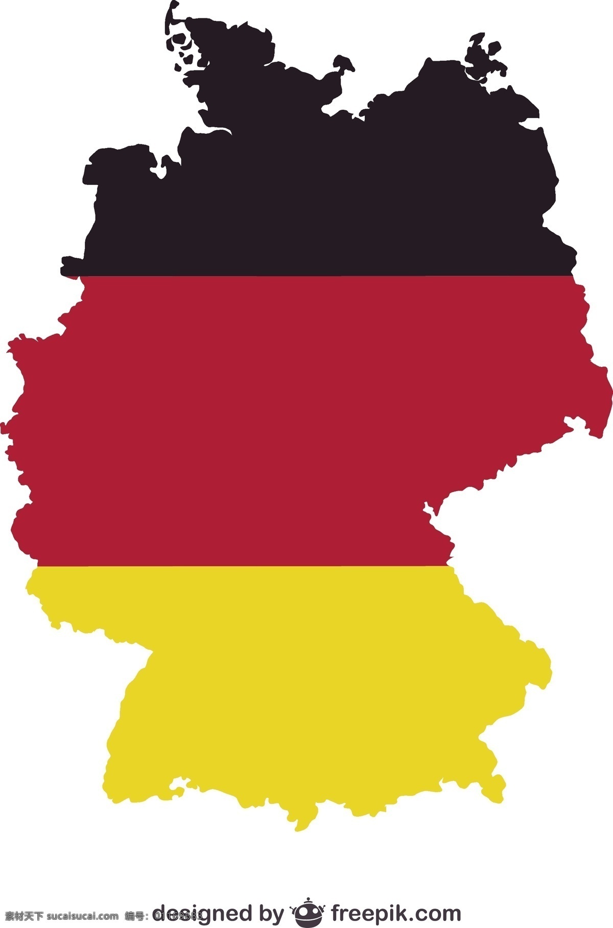 德国 地图 国家 颜色 德国国旗 剪影 白色