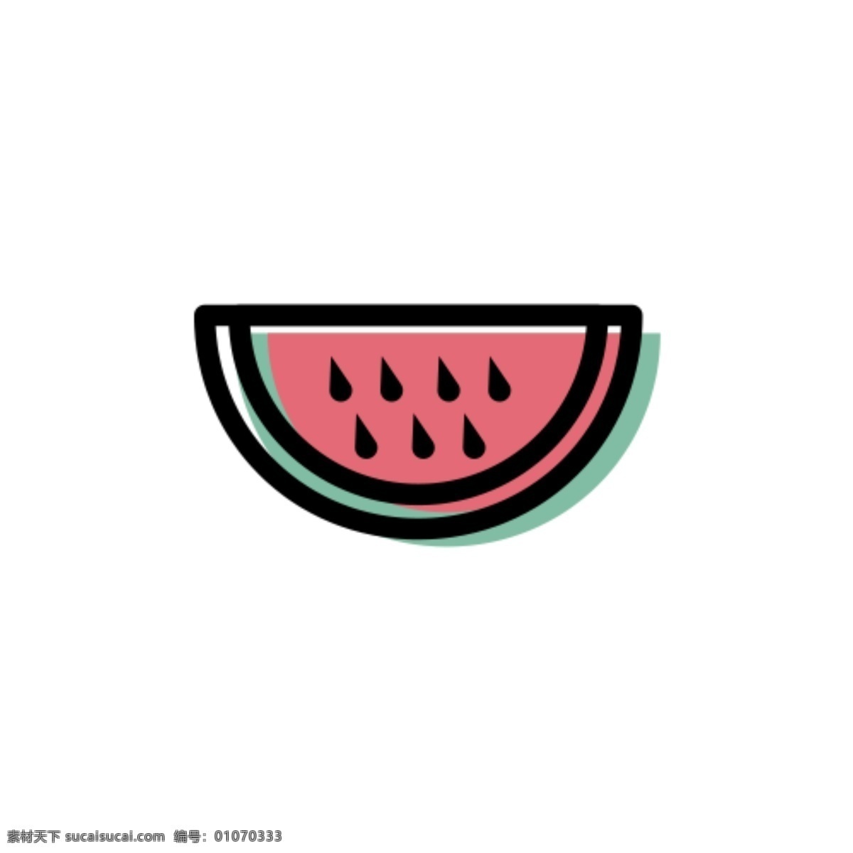 西瓜 免 扣 西瓜icon 西瓜简笔画 夏日解渴 蔓生藤本