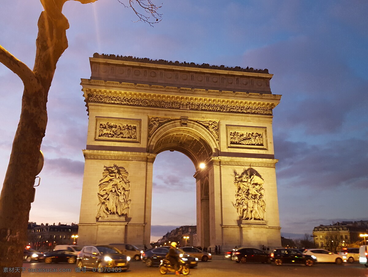 夜色 中 巴黎凯旋门 欧洲 法国 巴黎 凯旋门 旅游 塞纳河 绘画 雕塑 旅游摄影 国外旅游