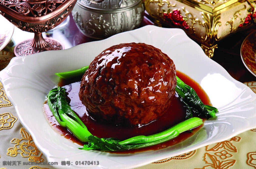 红烧狮子头 狮子头 丸子 红烧大丸子 肉丸子 菜谱 餐饮美食