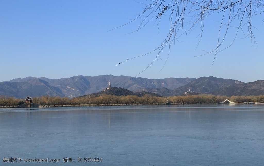 冬日颐和园 颐和园风景 园林美景 冰湖 湖畔 颐和园美景 公园美景 园林风景 园林 植物 花草 园林景观 枝叶 树木 绿化景观 建筑园林 园林建筑