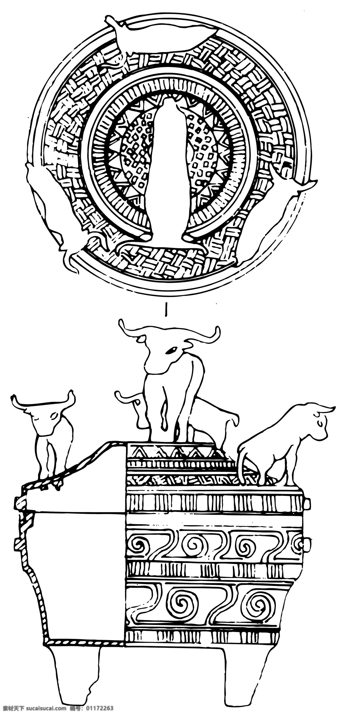 秦汉时代 版画 装饰画 矢量 格式 eps格式 设计素材 版画专辑 矢量图库 白色