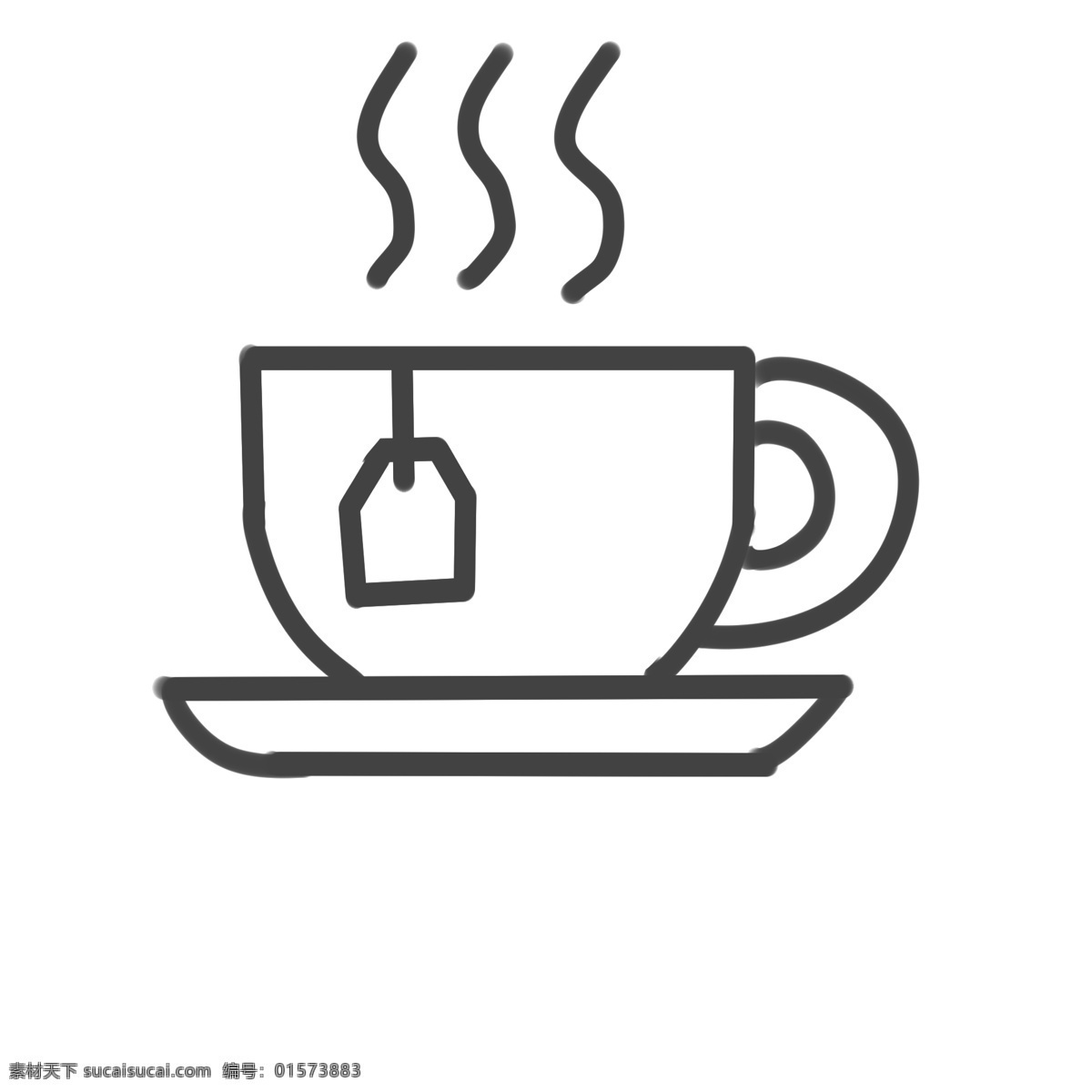 茶杯 茶 袋 矢量 图标 矢量图案 卡通有趣 扁平化 热茶 简约茶袋 手绘图
