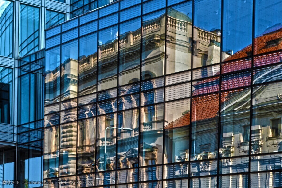 布拉格建筑 建筑 反射 窗口 玻璃 布拉格 黑色