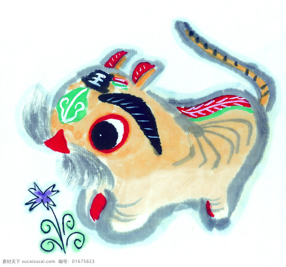 中国国画篇 虎 国画 丹青 水墨 花 中国国画篇猫 文化艺术 绘画书法