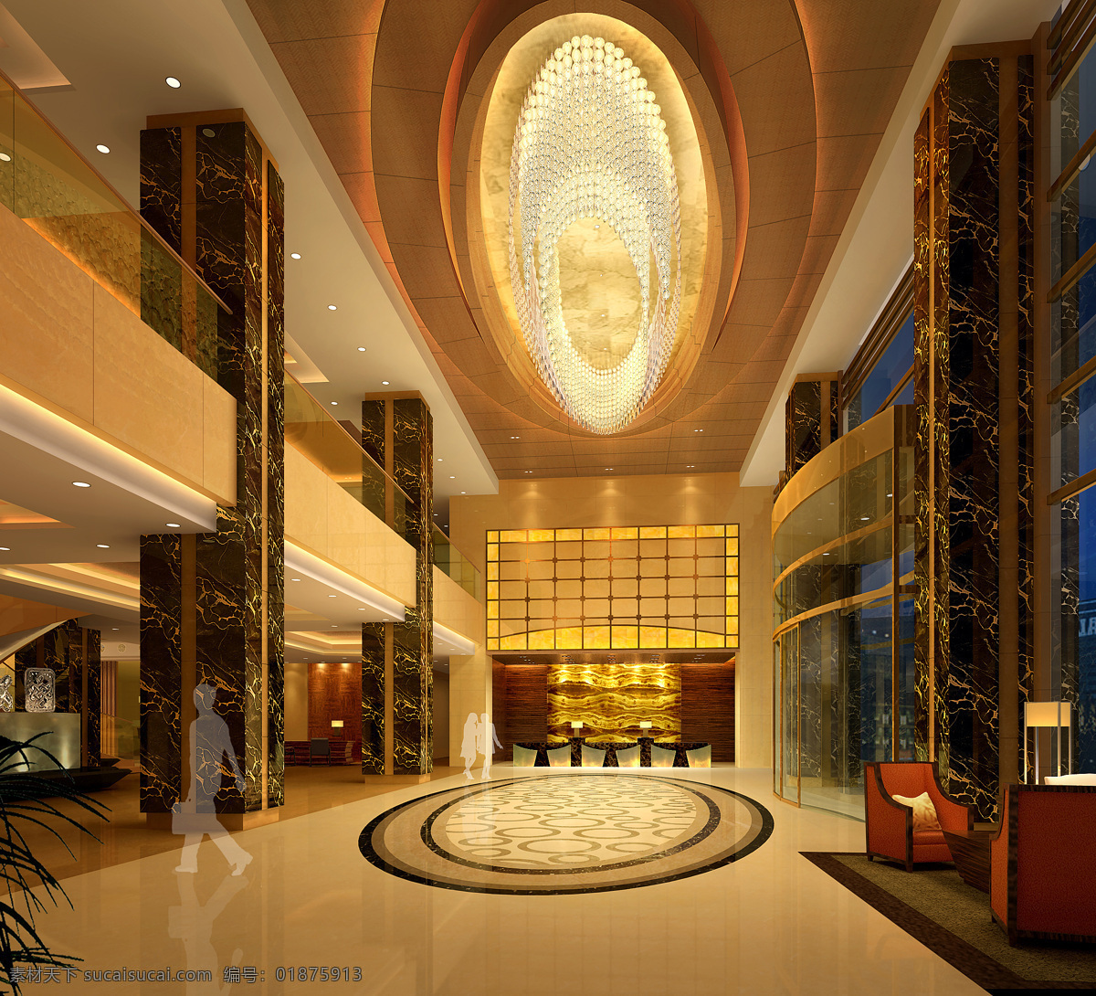 环境设计 酒店 酒店大厅 大厅 效果图 室内设计 设计素材 模板下载 4星级酒店 3星级酒店 家居装饰素材