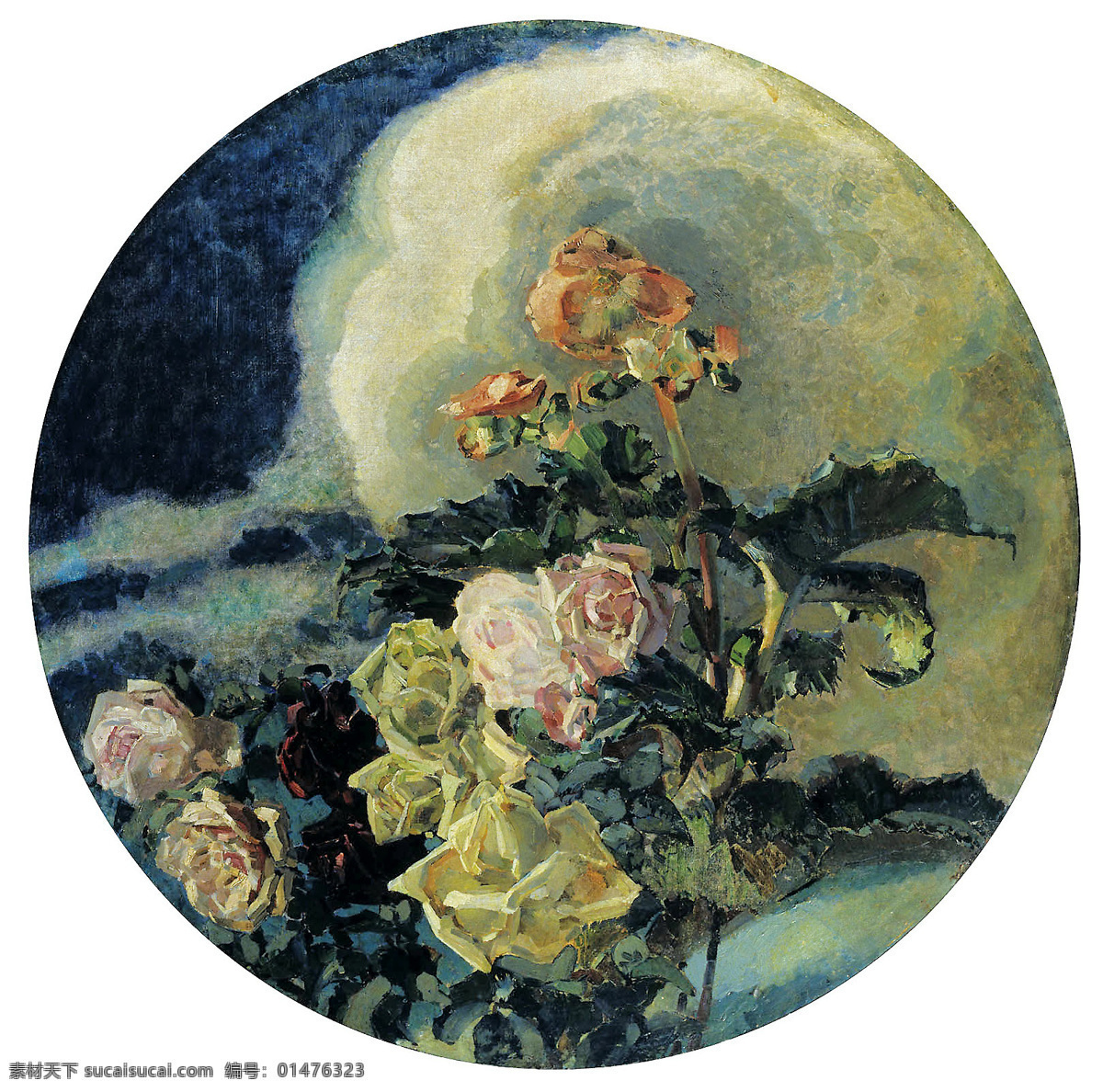 弗鲁贝尔 黄玫瑰 俄罗斯 油画 艺术世界 新艺术风格 花卉 绘画 俄罗斯绘画 绘画书法 文化艺术