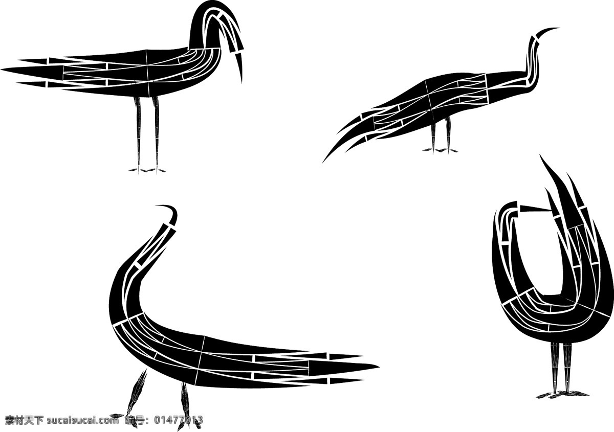 孔雀 剪影 吉祥 鸟类 生物世界 图案 装饰画 孔雀剪影 珍禽 矢量