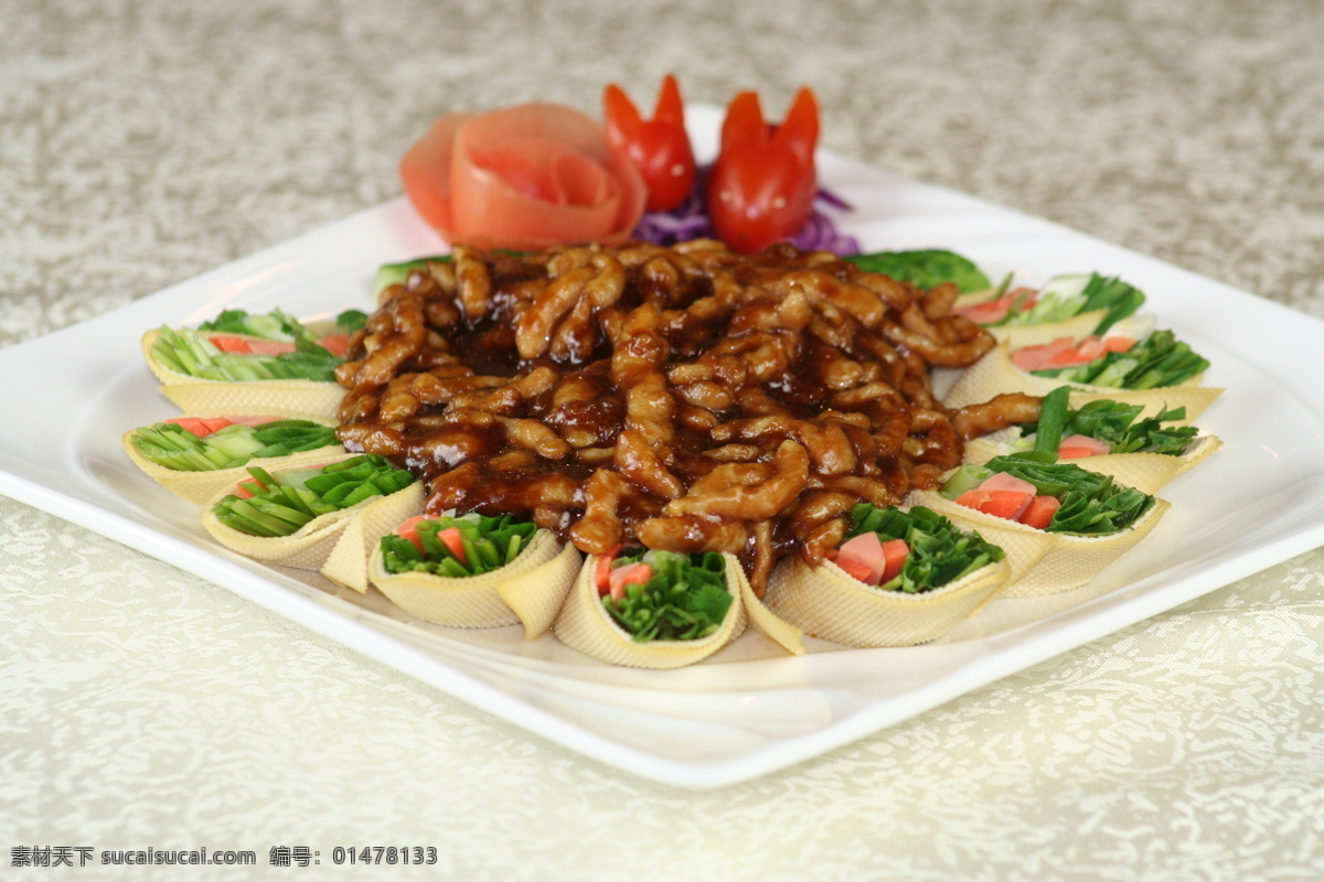 莲花肉丝 炒菜 菜谱 传统美食 餐饮美食