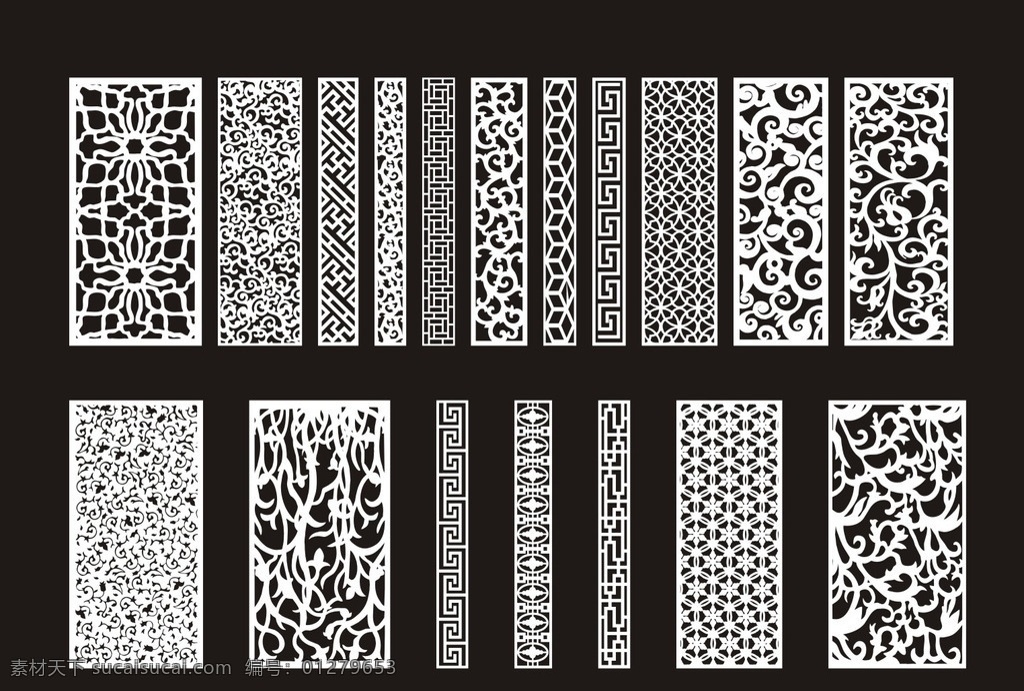 雕花 窗花 隔断 欧式雕花 中式雕花 中式隔断 中式纹理 木材雕花 矢量纹理 雕刻 雕花矢量图