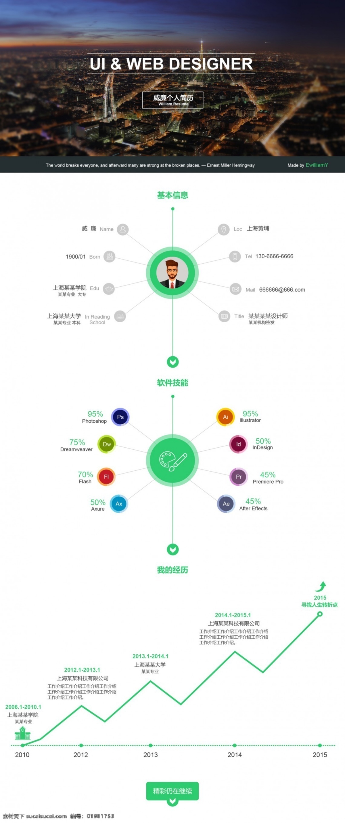 个人主页 主页 个人网页 白色