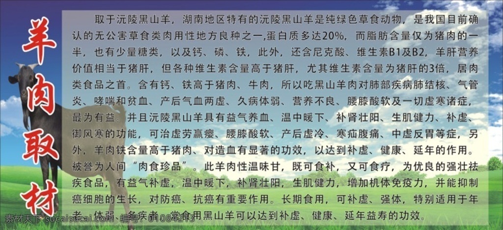 吃羊肉的好处 吃羊肉的 好处 吃羊肉 羊肉取材 黑山羊 餐饮广告 展板模板