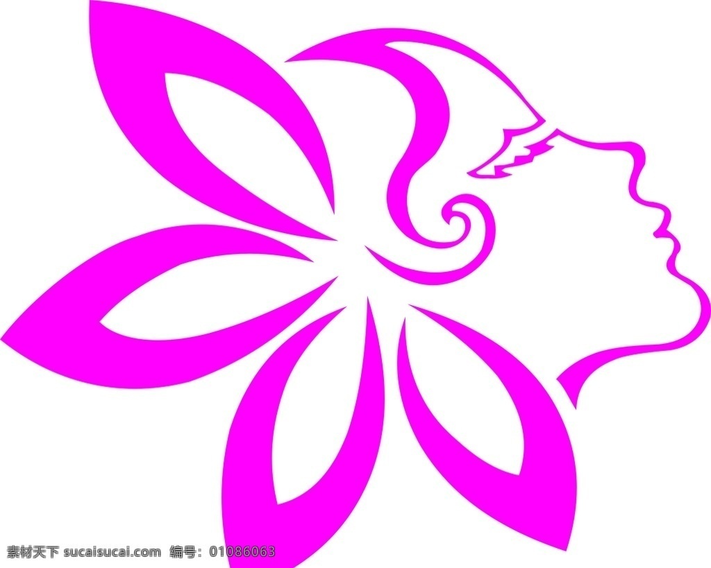 美女矢量图 美女 图像 矢量图 美女形象 美女头花