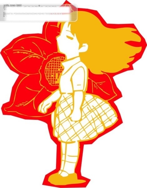 漫画 女生 矢量