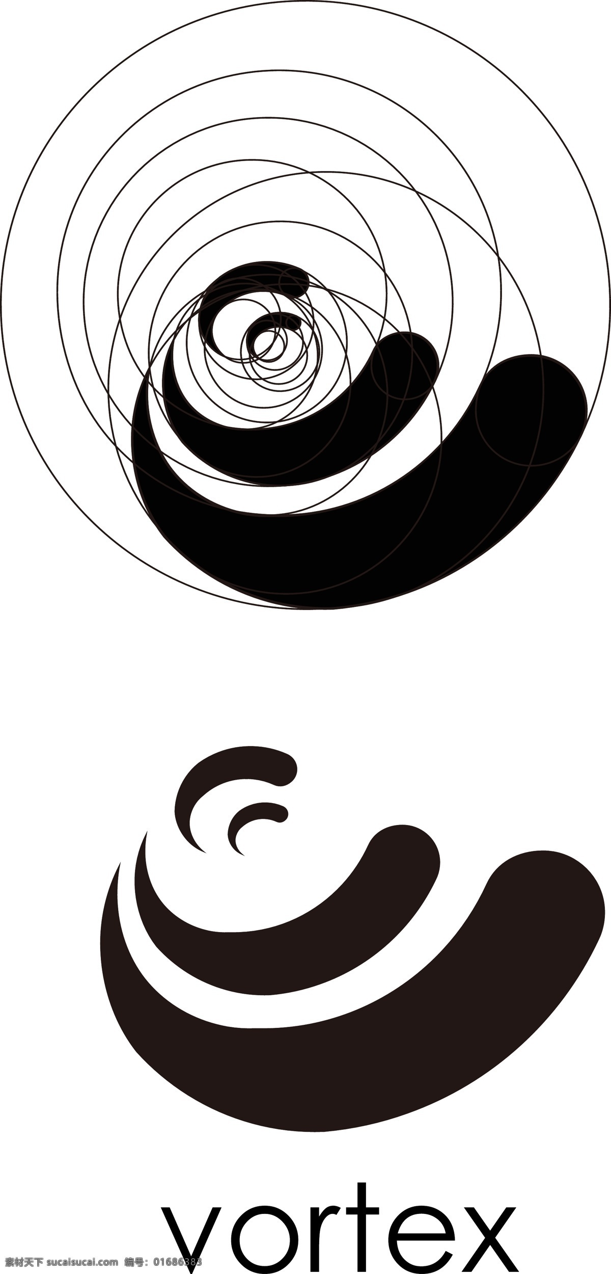 科技 简洁 扁平化 漩涡 logo 电子 网络 服务