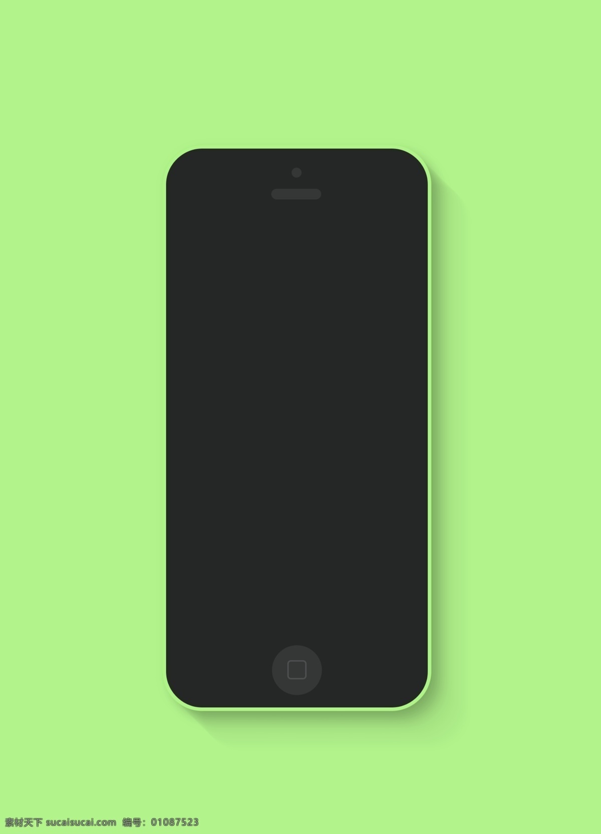 iphone5c 扁平化 苹果 手机 ios7 设备 客户端界面 移动界面设计 绿色