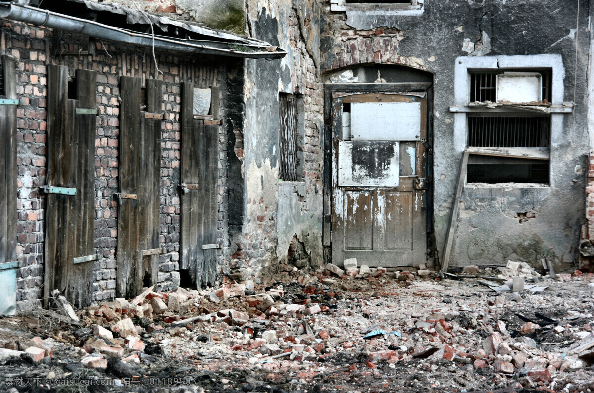 废弃 建筑 房屋 损毁的建筑 地震后的建筑 灾难 垮塌的建筑 其他类别 环境家居
