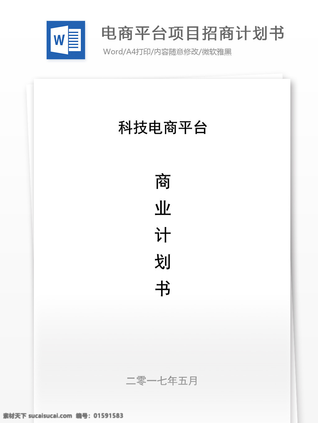 电商 平台 项目招商 计划书 计划 解决方案 文档 电商计划书 计划书范文 计划书格式 文档模板 通用文档模板 word文档
