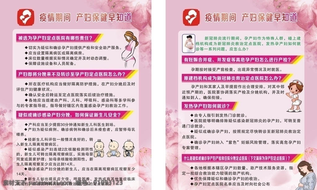 新冠肺炎 妇幼宣传 妇幼预防 孕产妇预防 海报 宝宝