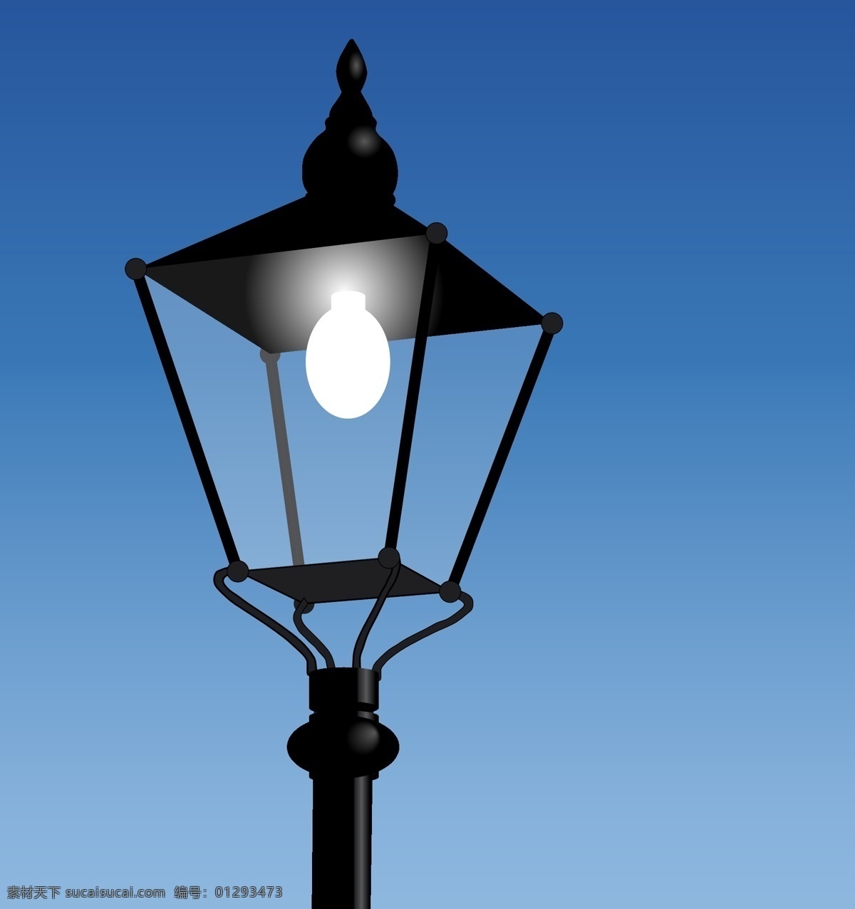 路灯矢量素材 灯笼 路灯 照亮 灯 光 夜 路 闪耀 街 生活百科 生活用品