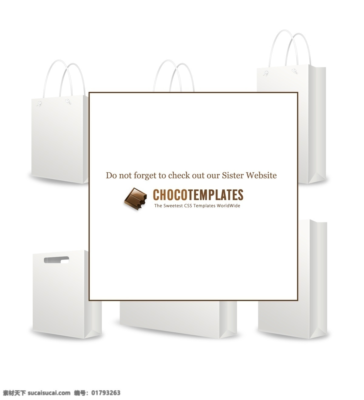白色 3d 购物袋 应用 模板 网页 广告 淘宝素材 其他淘宝素材