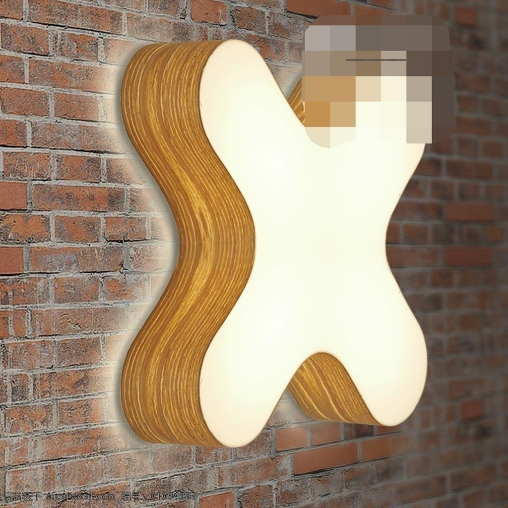 简约 现代 木艺 十字型 壁灯 3d 模型 十字 3d模型 3d渲染 模型素材