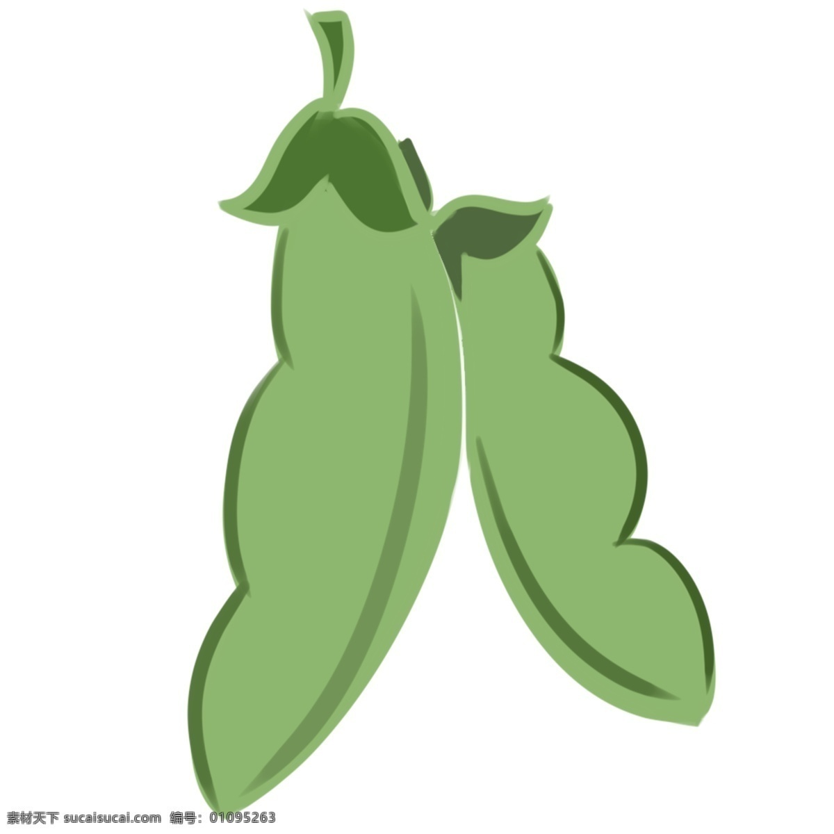 扁平 风格 手绘 豌豆 两个 蔬菜 青色 绿色 豆子 新鲜 可以 装饰 贴画 九个豆子 植物 白色