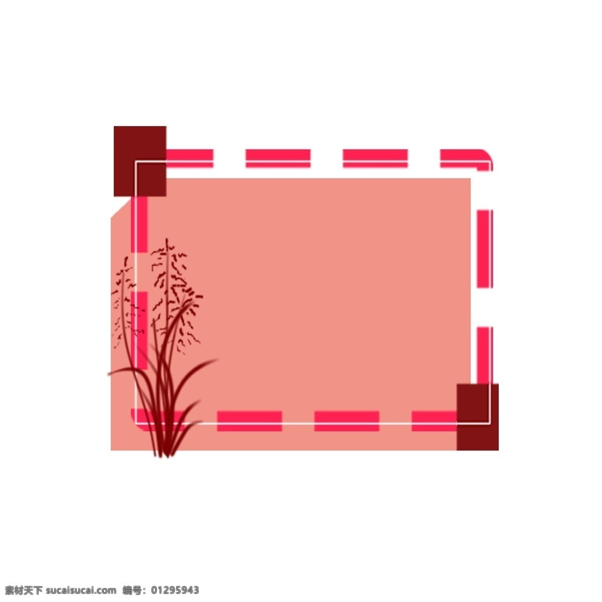 边框 画框 相框 公告 牌 告示牌 指示牌 粉色 兰花 小清新 简约 便签条 便利贴