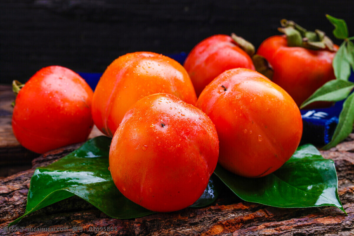 柿子 水果 新鲜 美味 甜蜜 生物世界
