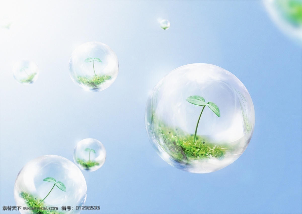 环保 气泡图片 新能源 清洁 能源 气泡 环境保护 发芽 春天 阳光普照 大地之母 生机 种子 背景 设计素材
