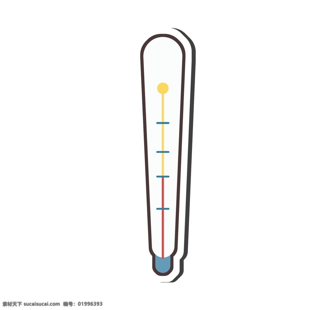 医疗 工具 卡通 温度计 贴纸 医疗工具