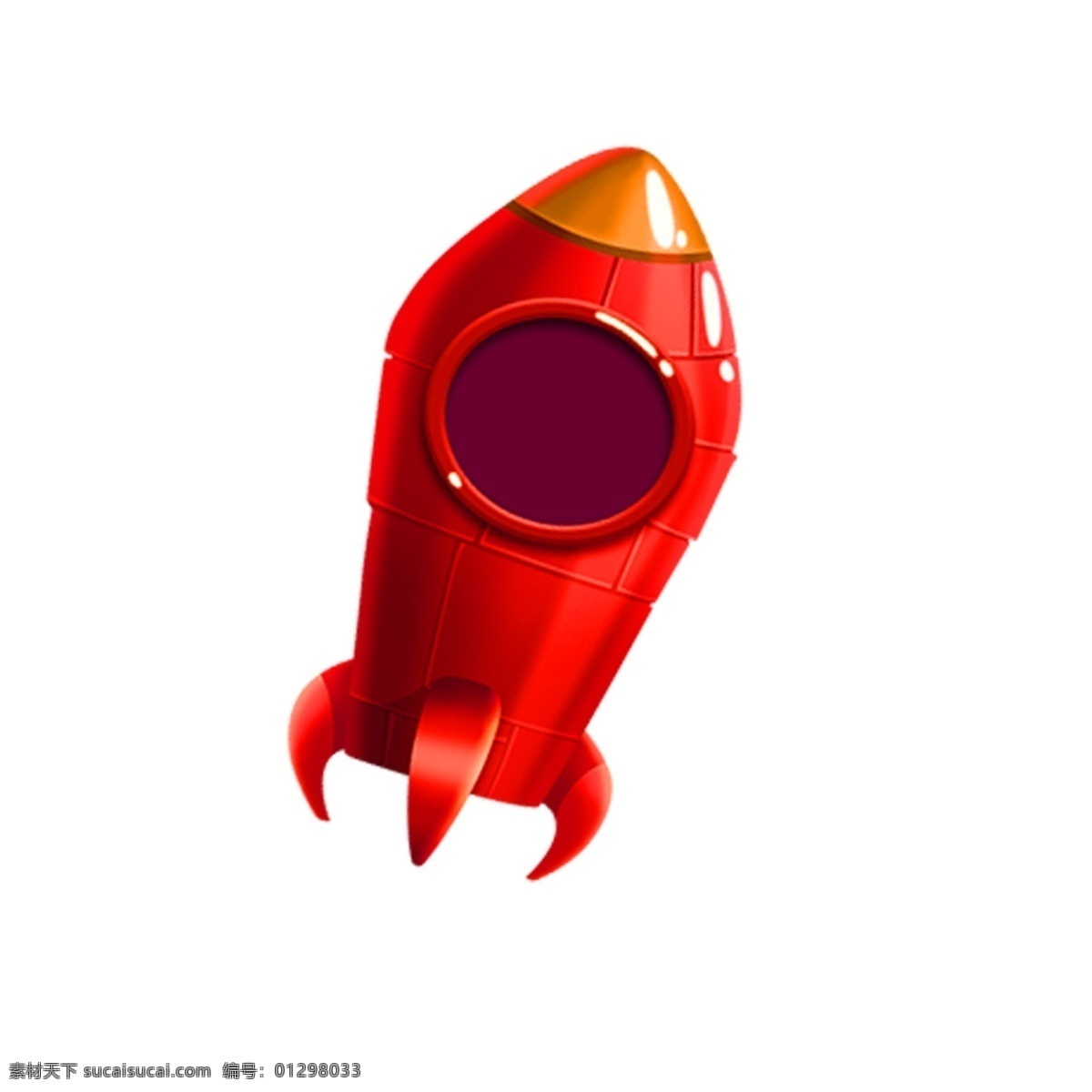红色火箭 红色 火箭 卡通