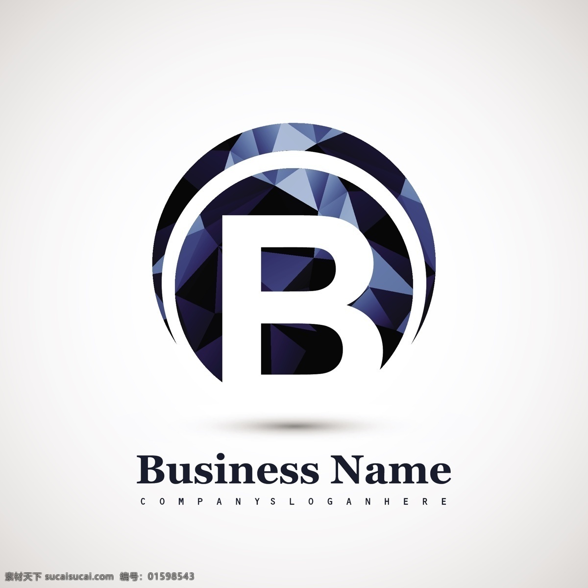 b符号标志 标识 抽象背景 商业 抽象 图标 蓝色背景 标志设计 蓝色 多边形 公司 品牌 创意 抽象标志 现代 商业图标 白色 符号