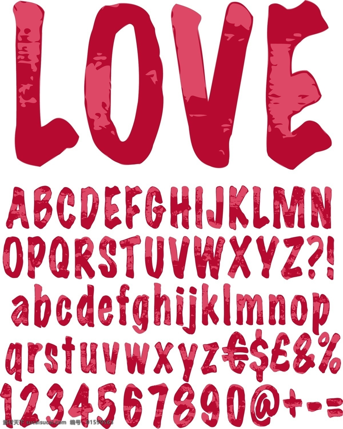 红色手写字母 红色 手写字母 数字 字母 字体设计 艺术字 矢量字母 书画文字 文化艺术 矢量素材 白色