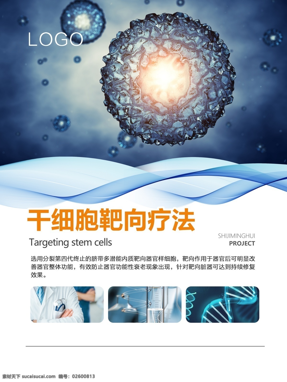 干细胞海报 干细胞 科技 细胞 海报 项目海报 细胞健康