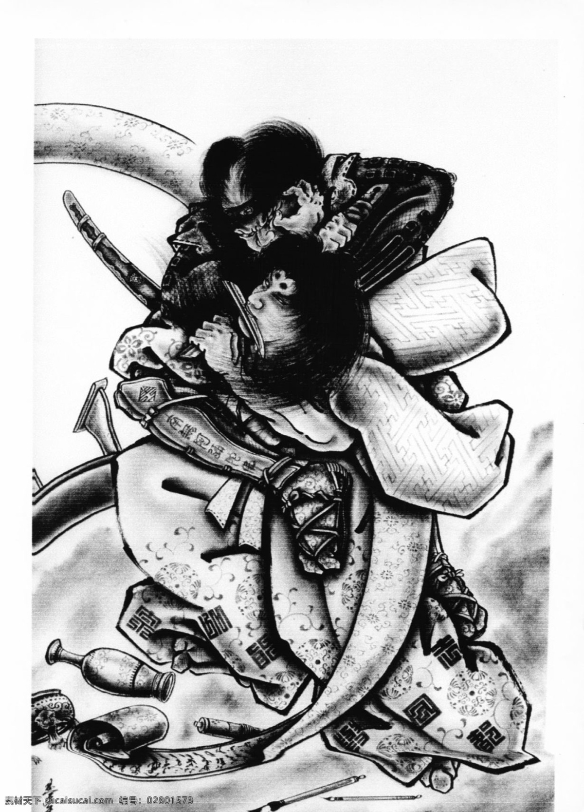 插画图片 动漫动画 动漫人物 卡通人物 漫画人物 神话 手绘 百 鬼 图 百鬼图 纹身 素描 人物绘画 插画集
