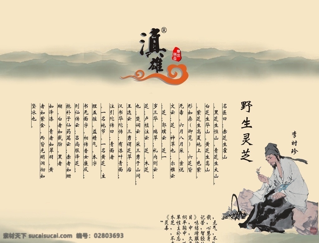 灵芝dm单 灵芝 dm单 野生灵芝 矢量图 李时珍 dm宣传单 矢量