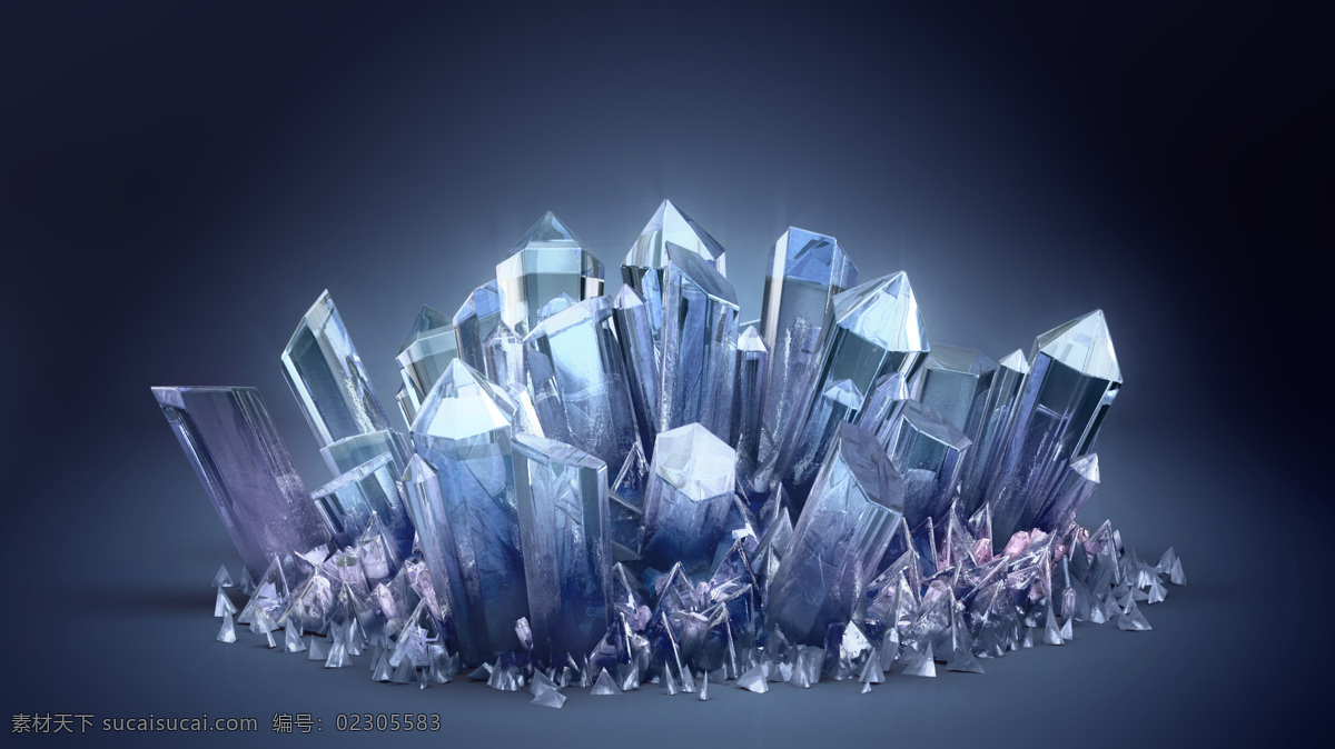 水晶 玻璃 质感 3d 3d设计 3d作品