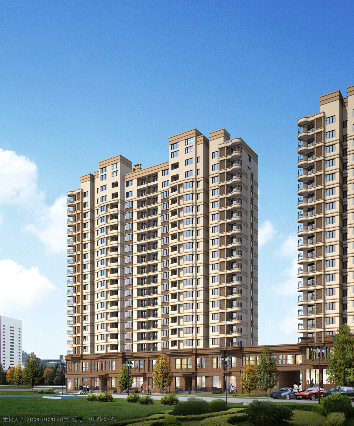 3d模型 白云 高层住宅 高楼 规划效果图 环境设计 建筑空间 建筑设计 山河城 效果图 园林 楼盘 商住区 蓝天 矢量图 建筑家居