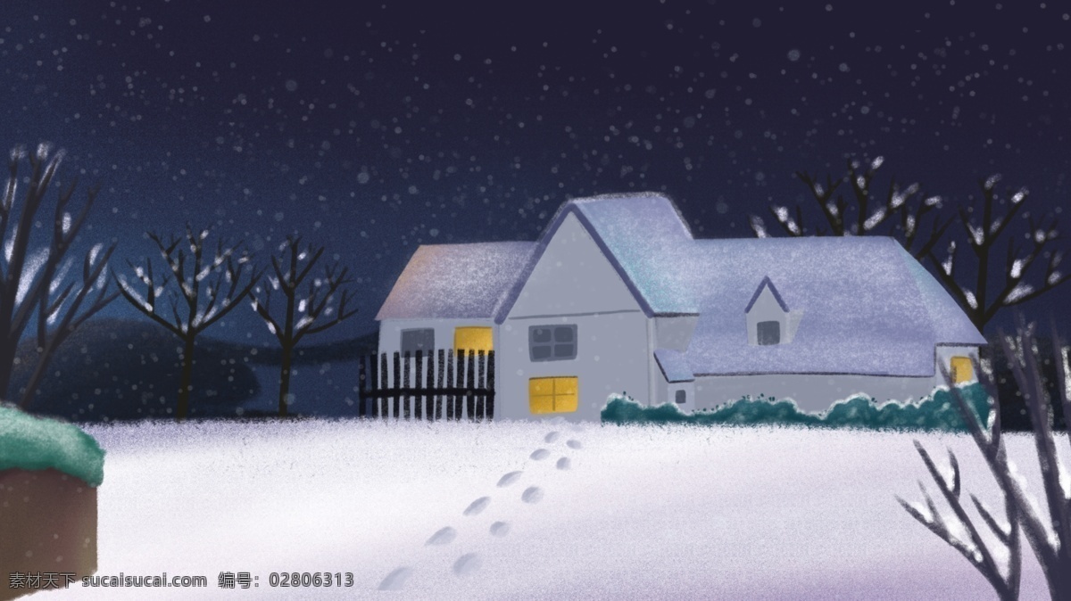 晚安 你好 唯美 雪屋 背景 雪地 广告背景 背景素材 晚安你好 你好晚安 夜晚 星空 月亮 夜晚星空