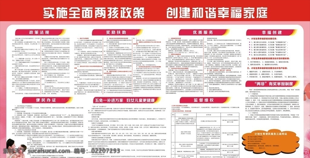 计划生育站牌 计划生育 家庭 二胎 和谐家庭 妇女儿童