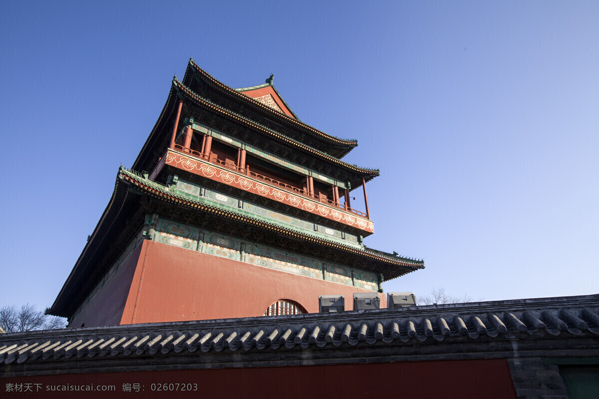 北京鼓楼 钟楼 北京 中国元素 建筑 古建筑 中式建筑 古迹 钟鼓楼 地标建筑 旅游 国内旅游 旅游摄影