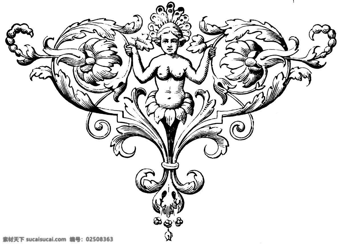 徽章标记 古典纹饰 欧式 图案 0456 欧式图案 设计素材 装饰图案 书画美术 白色