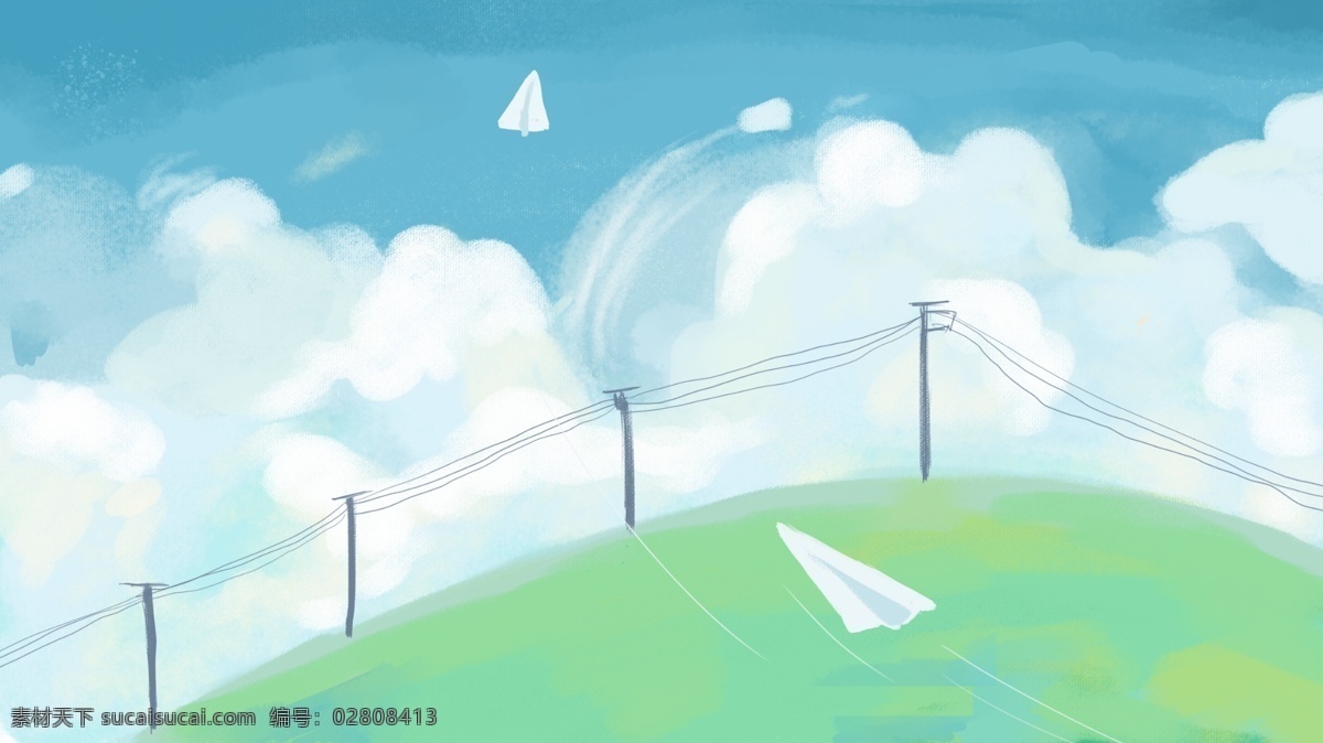 有微风的天空 蓝天白云 纸飞机 青春 天空 夏季 学院